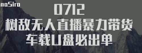 树敌习研社抖音无人直播暴力带货车载U盘必出单,单号单日产出300纯利润-第一资源库