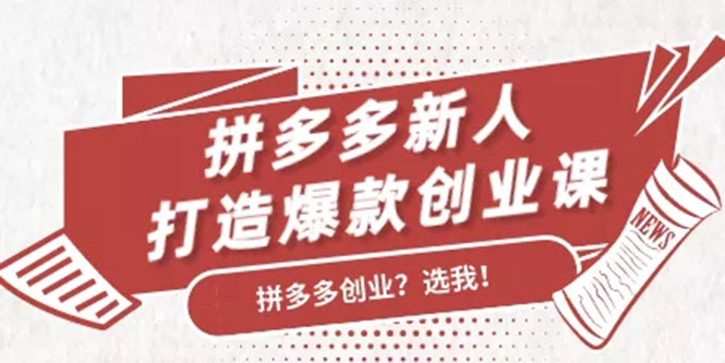 拼多多新人打造爆款创业课:快速引流持续出单,适用于所有新人-第一资源库