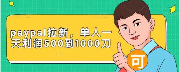Paypal拉新赚美刀项目,单人一天利润500-1000刀【视频课程】-第一资源库