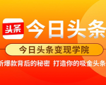 今日头条变现学院·打造你的吸金头条账号,打造10W+实操方法 价值2298元-第一资源库