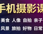 手机摄影一次学透,教程内容包括:美食、人像、自拍、风景、好物等-第一资源库