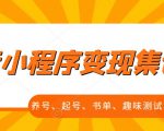 抖音小程序变现集训课,养号、起号、书单、趣味测试、视频剪辑,全套流程-第一资源库