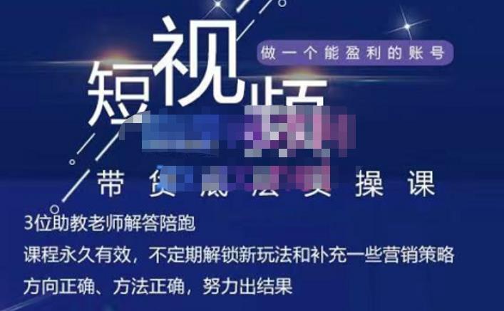 吴Sir·短视频带货底层实操课,教你如何选爆品、了解获短视频流量密码,正确起号-第一资源库