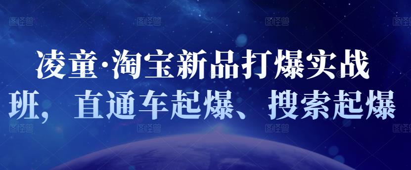 凌童·淘宝新品打爆实战班,直通车起爆、搜索起爆-第一资源库
