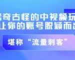不讲李·稀奇古怪的冷门中视频冷门玩法,让你的账号脱颖而出,成为流量刺客!(图文+视频)-第一资源库