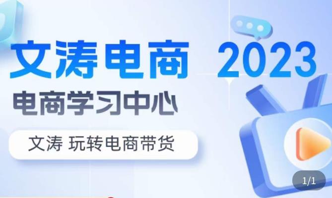 文涛电商·7天零基础自然流起号,快速掌握店铺运营的核心玩法,突破自然展现量,玩转直播带货-第一资源库
