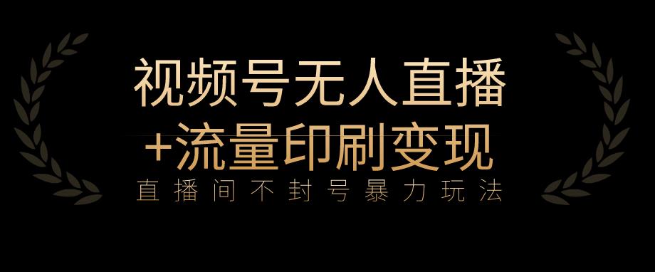 全网首发视频号不封号无人直播暴利玩法+流量印刷机变现,日入1000+【揭秘】-第一资源库