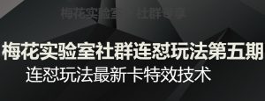梅花实验室社群连怼玩法第五期，视频号连怼玩法最新卡特效技术-第一资源库