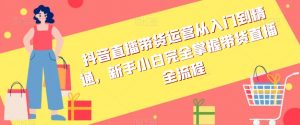 抖音直播带货运营从入门到精通,新手小白完全掌握带货直播全流程-第一资源库