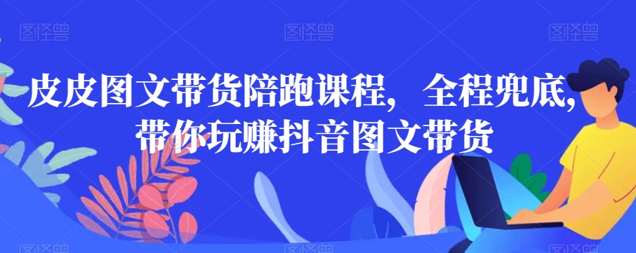 皮皮图文带货陪跑课程,全程兜底,带你玩赚抖音图文带货-第一资源库