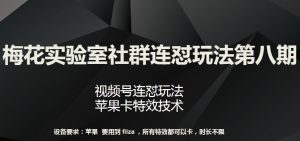 梅花实验室社群连怼玩法第八期,视频号连怼玩法 苹果卡特效技术【揭秘】-第一资源库
