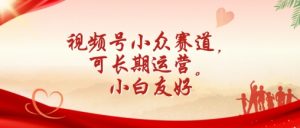 视频号小众赛道,可长期运营,小白友好【揭秘】-第一资源库