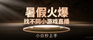 暑假火爆找不同小游戏直播间,小白秒上手【揭秘】-第一资源库