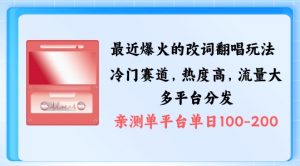 拆解最近爆火的改词翻唱玩法,搭配独特剪辑手法,条条大爆款,多渠道涨粉变现【揭秘】-第一资源库