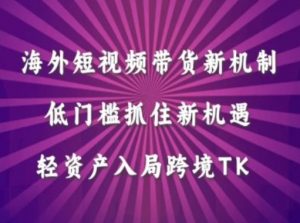 海外短视频Tiktok带货新机制,低门槛抓住新机遇,轻资产入局跨境TK-第一资源库