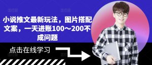 小说推文最新玩法,图片搭配文案,一天进账100~200不成问题-第一资源库