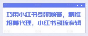 巧用小红书引流顾客，精准招募代理，小红书引流专辑-第一资源库