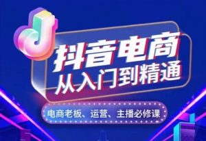 抖音电商从入门到精通,从账号、流量、人货场、主播、店铺五个方面,全面解析抖音电商核心逻辑-第一资源库