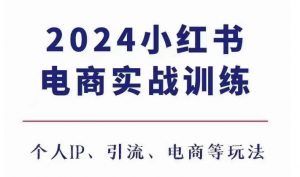 2024小红书电商3.0实战训练,包含个人IP、引流、电商等玩法-第一资源库