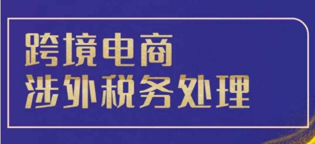跨境税务宝典教程:跨境电商全球税务处理策略-第一资源库