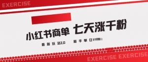 小红书商单2.0最新玩法，3天涨千粉单日变现多张-第一资源库