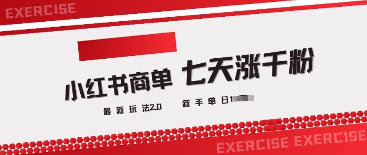 小红书商单2.0最新玩法,3天涨千粉单日变现多张-第一资源库