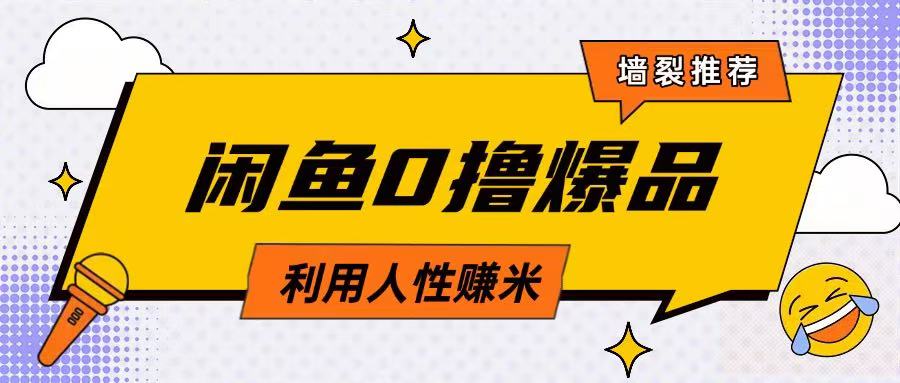 咸鱼0撸玩法利用人性售卖商品达到日挣2张的效果-第一资源库
