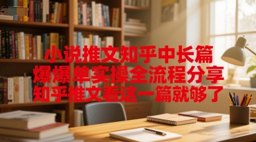 小说推文知乎中长篇爆单实操全流程分享,知乎推文看这一篇就够了-第一资源库