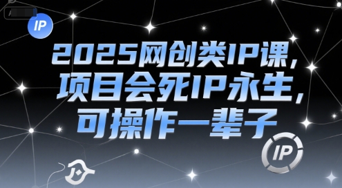 2025网创类IP课,项目会死IP永生,可操作一辈子-第一资源库
