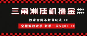 三角洲全自动挂G撸金,新手轻松一天5张+,无脑搬砖【揭秘】-第一资源库