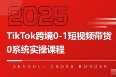 TikTok跨境0-1短视频带货,系统拆解TikTok跨境带货全链路,实现跨境可持续盈利-第一资源库