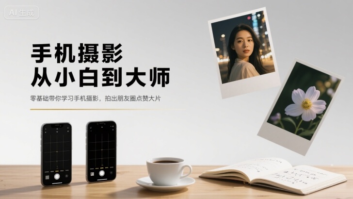 手机摄影从小白到大师,零基础带你学习手机摄影,拍出朋友圈点赞大片-第一资源库