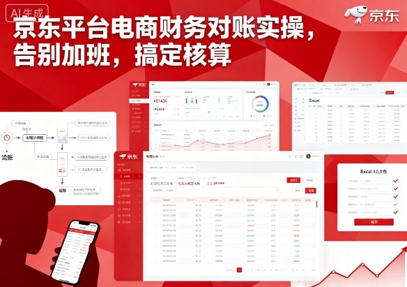 京东平台电商财务对账实操,告别加班,搞定核算-第一资源库