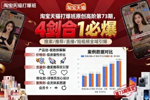 淘宝天猫打爆班原创高阶第73期,4剑合1必爆-第一资源库
