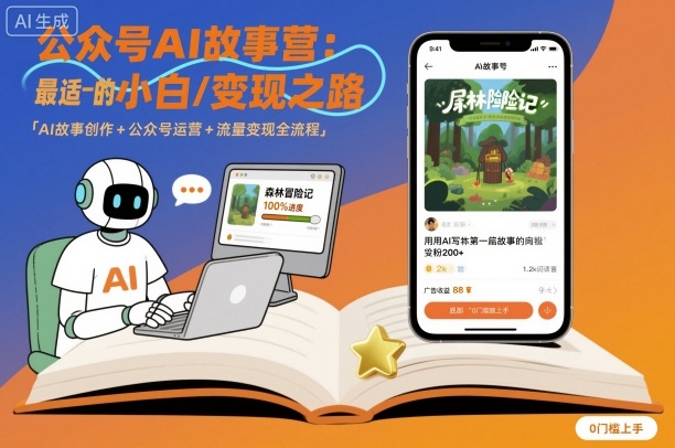 公众号ai故事营,最适合小白的自媒体变现之路-第一资源库
