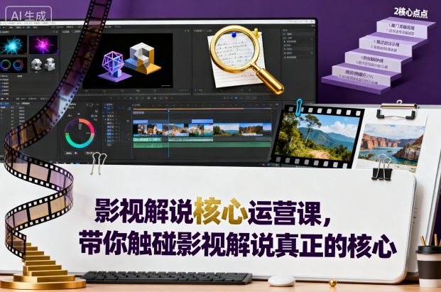 影视解说核心运营课,带你触碰影视解说真正的核心-第一资源库