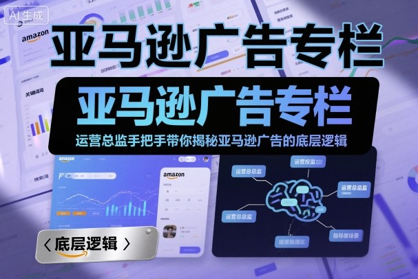 亚马逊广告专栏:运营总监手把手带你揭秘亚马逊广告的底层逻辑-第一资源库
