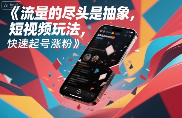 流量的尽头是抽象，抽象新奇特短视频玩法，快速起号涨粉-第一资源库