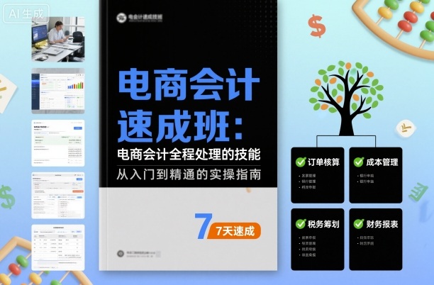 电商会计速成班,电商会计全程处理的技能-第一资源库