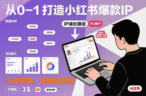 从0-1如何打造一个小红书爆款IP,少走弯路,保姆级教程-第一资源库