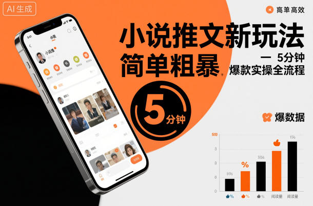 小说推文新玩法,简单粗爆,5分种一个爆款实操全流程-第一资源库