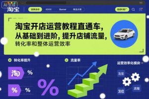 淘宝开店运营教程直通车,从基础到进阶,提升店铺流量,转化率和整体运营效率(更新11月)-第一资源库