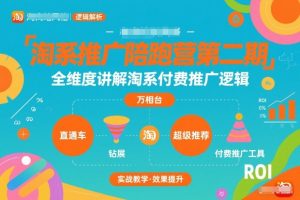 淘系推广陪跑营第二期，全维度讲解淘系付费推广逻辑-第一资源库