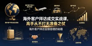 海外客户拜访成交实战课,高手从不打无准备之仗,海外客户拜访业绩倍增的秘籍-第一资源库
