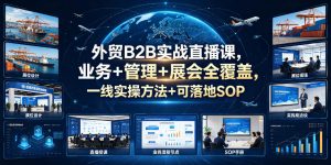 外贸B2B实战直播课,业务+管理+展会全覆盖,一线实操方法+可落地SOP-第一资源库