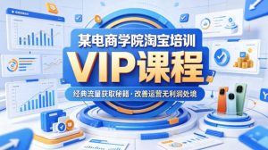 某电商学院淘宝培训VIP课程,各种经典有用的流量获取秘籍,改善运营产品没利润的处境(2026年6月)-第一资源库