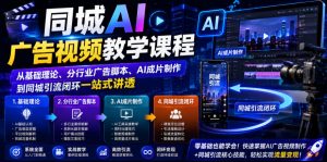 同城AI广告视频教学课程，从基础理论、分行业广告脚本、AI成片制作到同城引流闭环一站式讲透-第一资源库