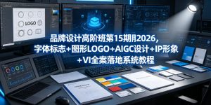 品牌设计高阶班第15期2026,字体标志+图形LOGO+AIGC设计+IP形象+VI全案落地系统教程-第一资源库