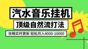 汽水音乐挂G项目，顶级自然流打法，攻略实时更新，轻松月入4k-1W，独家技术【揭秘】-第一资源库