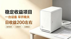 全自动设备挂G项目，日收益200左右，省心长效运营，最稳最省心的项目【揭秘】-第一资源库